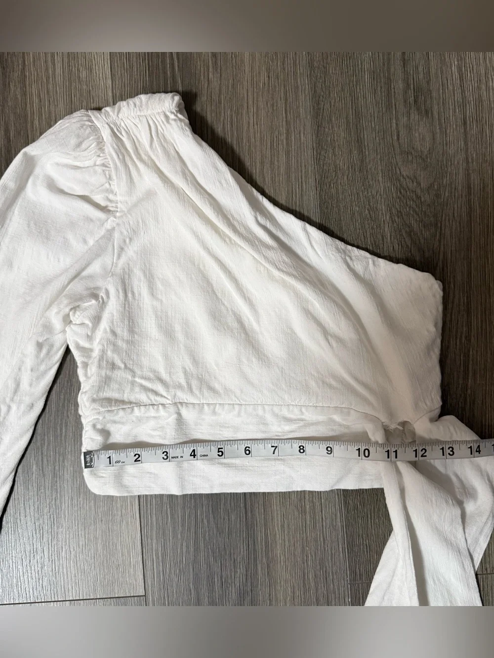 Free People White One Shoulder Crop Top Size Small Beach Coastal Vacation Resort